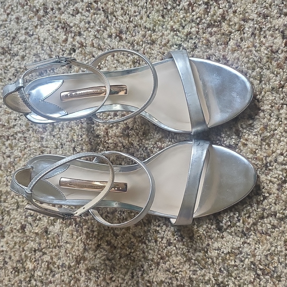 Sophia Webster Silver Sandals with Strappy Design - Picture 2 of 13